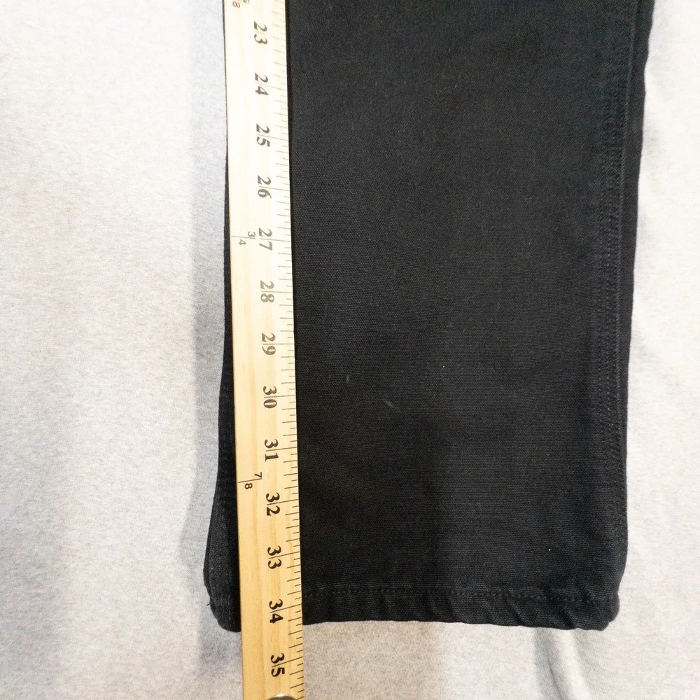 Vtg Carhartt Flannel Lined Jeans Men 36x34 Black Relaxed Western Workwear Denim